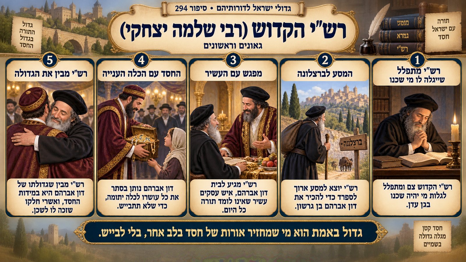 תמונת סיכום — גאונים וראשונים: רש"י הקדוש (רבי שלמה יצחקי)